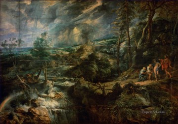  Landscape Oil Painting - Stormy Landscape Baroque Peter Paul Rubens